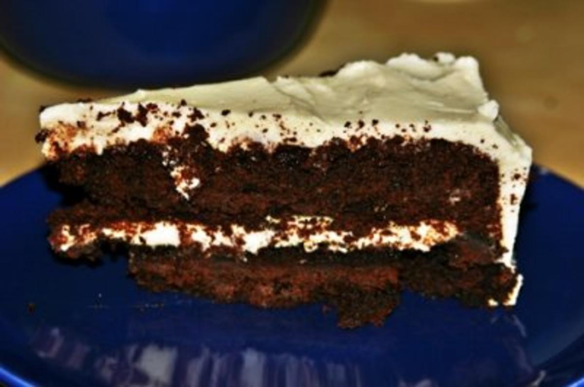 Devils Food Cake mit weißem Frosting - Rezept - Bild Nr. 2