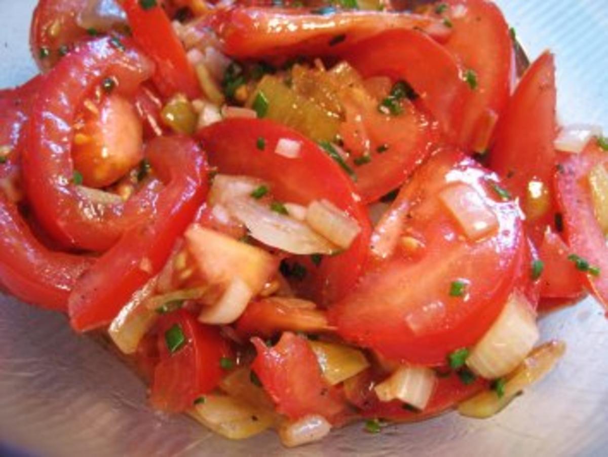 Tomatensalat mit mild gebratenen Zwiebeln - Rezept - Bild Nr. 6
