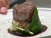 Filet vom Kalb in Balsamicojus auf Bärlauchrisotto - Rezept
