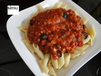 Penne flambiert mit Cognac - Rezept