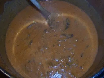 Champignon - Zwiebel - Sahnesauce - Rezept - Bild Nr. 2