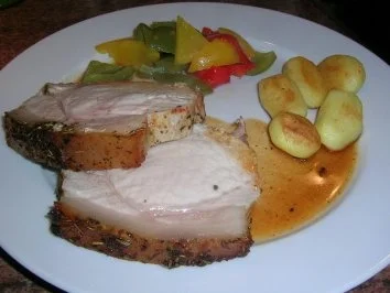 Rezept: Lummerkrustenbraten auf mediterane Art (INES, DAS IST DOCH WAS FÜR DEINEN MICHA, ODER???? Lummerkrustenbraten auf mediterane Art (INES, DAS IST DOCH WAS FÜR DEINEN MICHA, ODER???? - Rezept