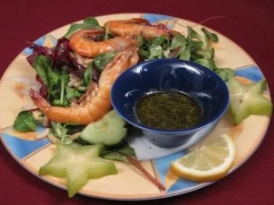 Rezept: Gemischter Salat mit Scampi Gemischter Salat mit Scampi - Rezept