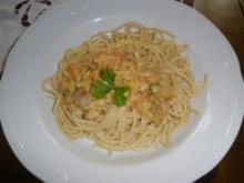 Pasta - Spagetti mit Hühnchenragout - Rezept