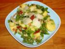 Kartoffelsalat mit grünen Bohnen und Speck - Rezept