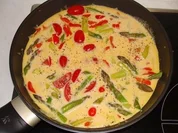 Omlette mit grünem Spargel - Rezept
