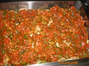 Überbackene Schweinemedallions im Gemüsebett - Rezept - Bild Nr. 9