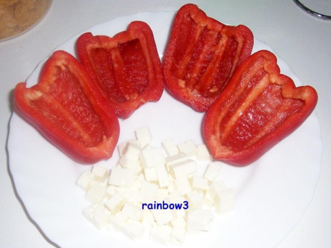 Kochen: Gefülle Paprika mit Schafskäse - einfach - von rainbow3 Kochen: Gefülle Paprika mit Schafskäse - einfach - von rainbow3