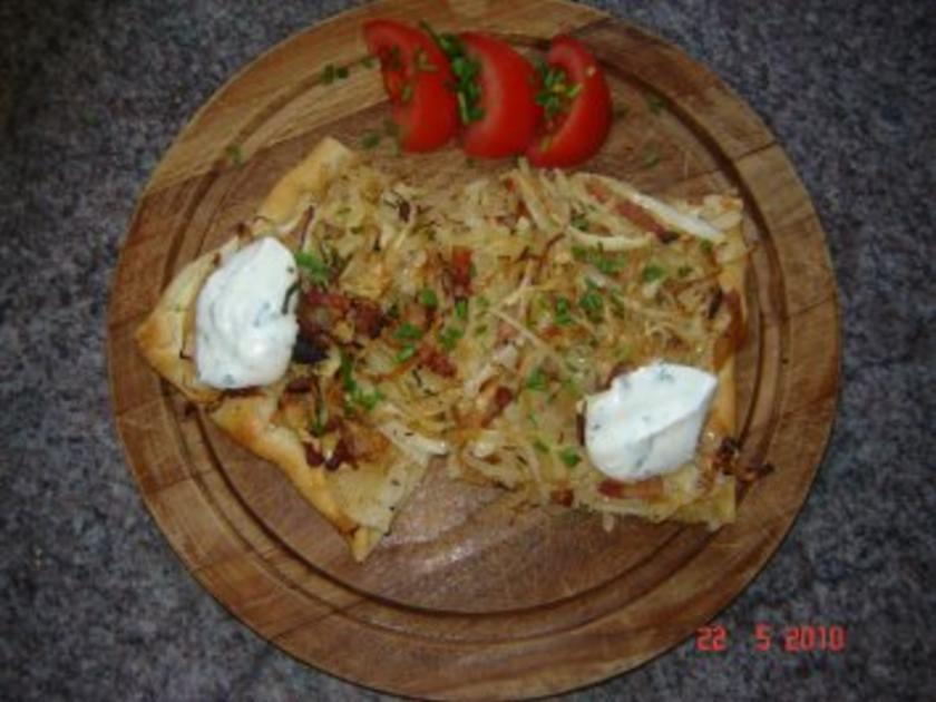Pikante Kuchen : Kraut Speck Flammkuchen - einfach - von dickerle