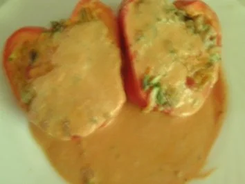 Gefüllte Paprika mit Perlgraupen - Rezept