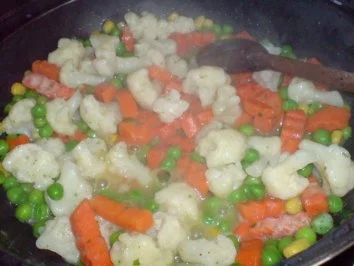 Hähnchenbrustfilets mit Kräuterkruste auf Buttergemüse - Rezept - Bild Nr. 5