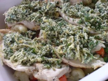 Hähnchenbrustfilets mit Kräuterkruste auf Buttergemüse - Rezept - Bild Nr. 8