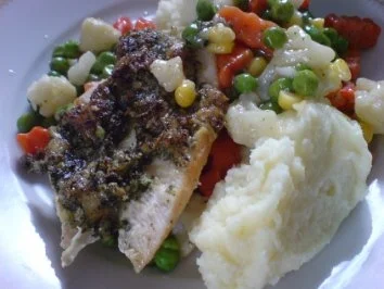 Hähnchenbrustfilets mit Kräuterkruste auf Buttergemüse - Rezept - Bild Nr. 11