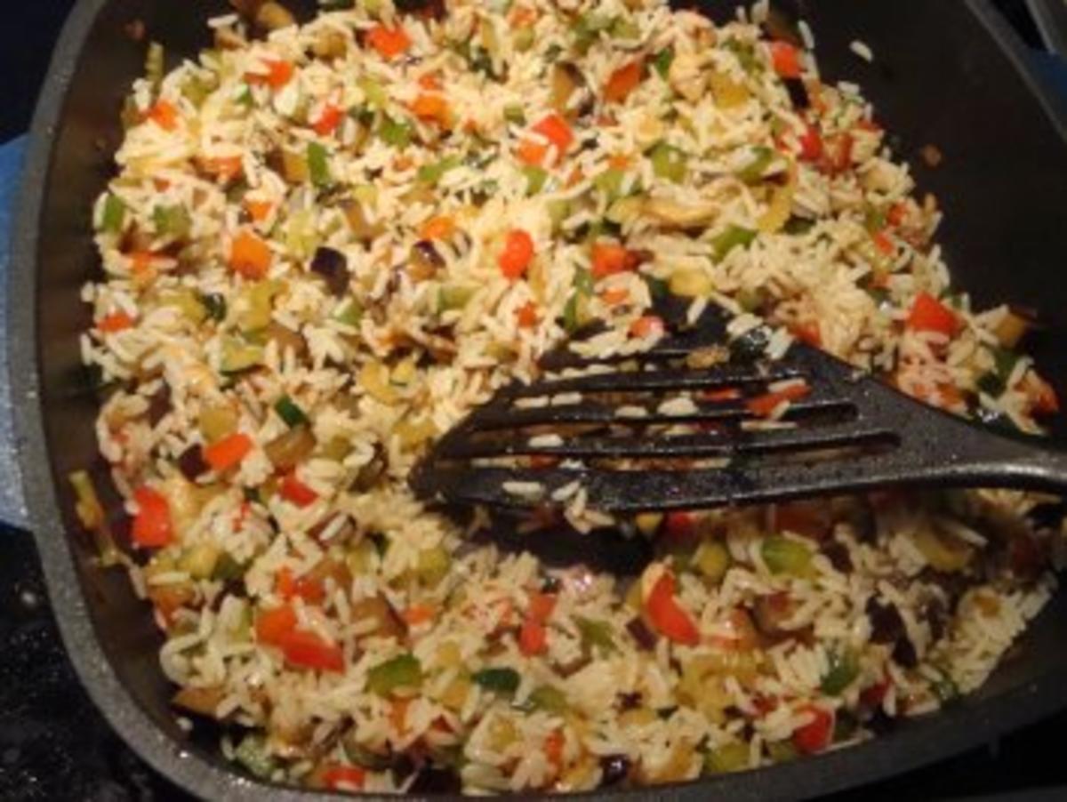 Reis mit buntem Gemüse und Hähnchenbrust - Rezept - Bild Nr. 7