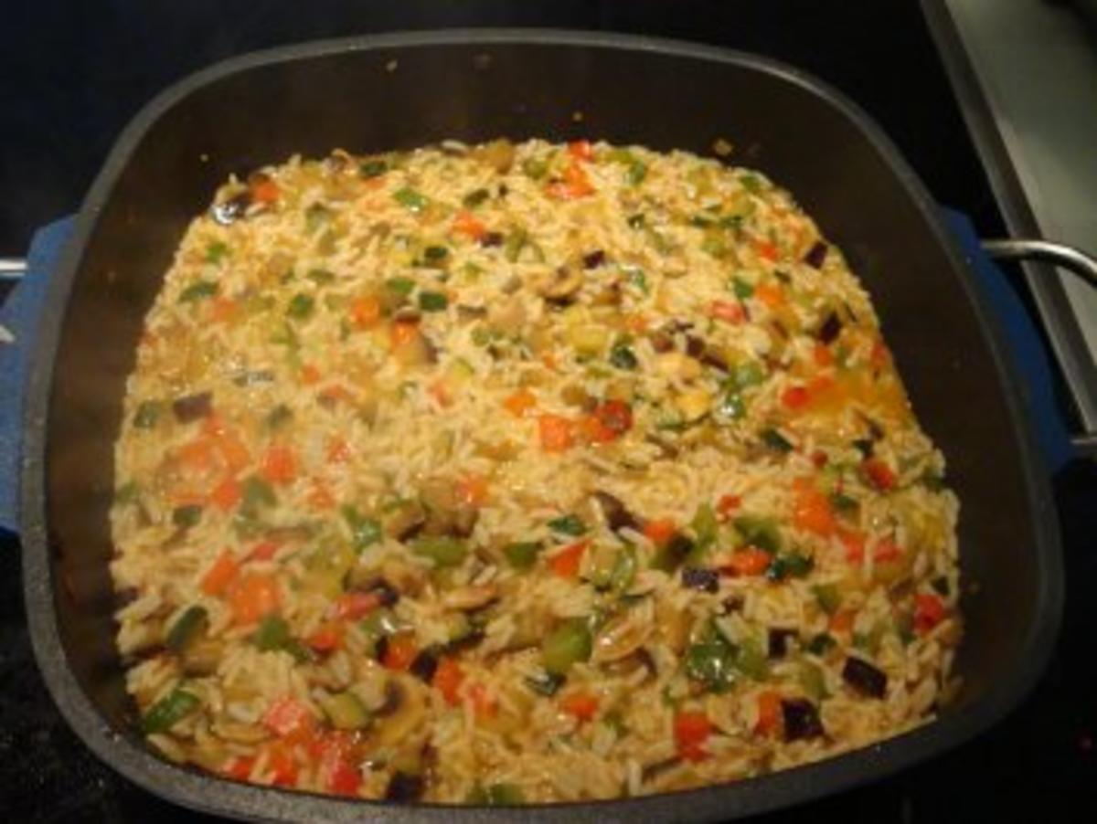 Reis mit buntem Gemüse und Hähnchenbrust - Rezept - Bild Nr. 8