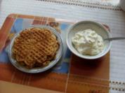 Waffeln mit frischer Käsecreme - Rezept