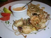 Tintenfisch natur gebraten - wie in Kroatien (so kennen wirs von dort) - nur mit Brot - Rezept