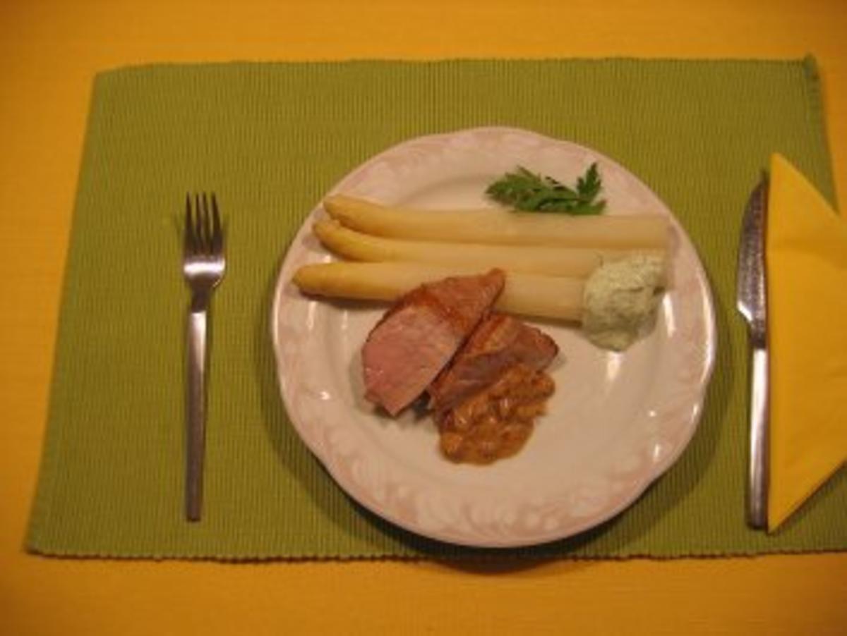 Spargel mit Schweinefilet - Rezept