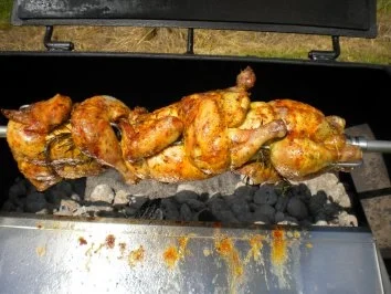 Rezept: Hähnchen am Spiess Bild Nr. 2 Hähnchen am Spiess - Rezept - Bild Nr. 2