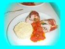 Manchego Kalbsröllchen auf Cocktail-Tomaten - Rezept