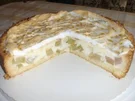 Rhabarberkuchen mit Vanillepudding - Rezept