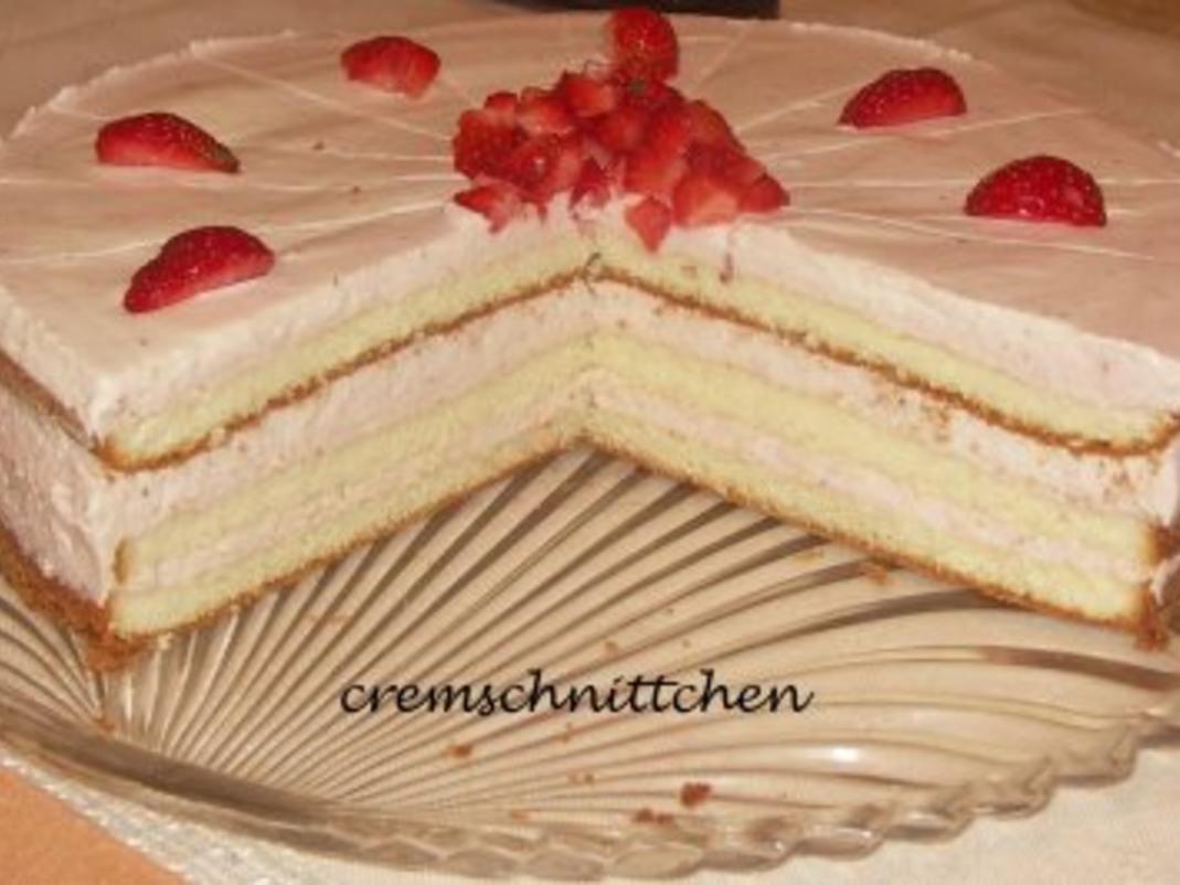 Erdbeer Sahne Torte - einfach - von cremschnittchen Erdbeer Sahne Torte - einfach - von cremschnittchen