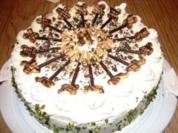 Beschwipste Pfirsichtorte (28er Springform, 16 Stücke) - Rezept