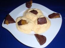 Mango-Quark-Halbgefrorenes mit Schoko-Orangenstücke - Rezept