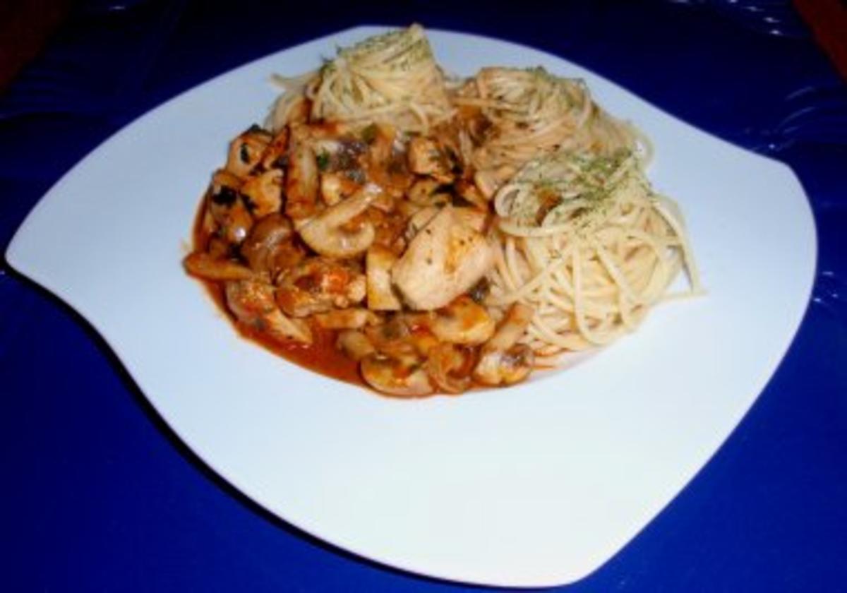 Champignon-Putengeschnetzeltes mit Spaghetti - Rezept - Bild Nr. 8