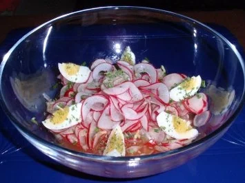 Radischen-Birnensalat - Rezept