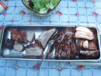 Grillplatte : Daves Sparibs im neuen Memphis - Stil, Schweinefilets und Zuckermais - Rezept - Bild Nr. 2