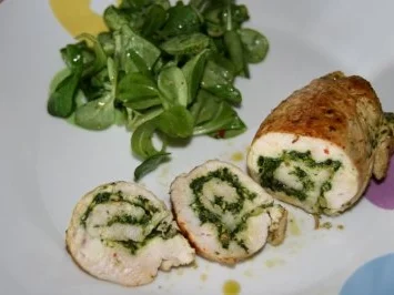 Huhn: Hähnchenröllchen mit Bärlauch-Pesto - Rezept - Bild Nr. 6