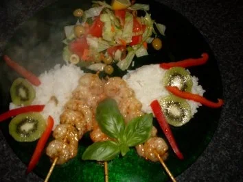 Schnelle Garnelenspieße - Rezept