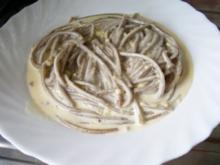 Kochen: Hanf-Spaghetti mit Käse-Sahne-Sauce - Rezept