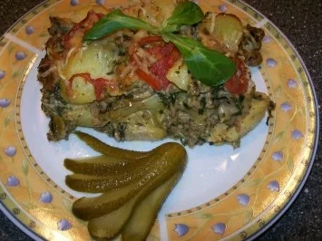 Aus dem Backofen - Hackfleisch-Kartoffel-Auflauf - Rezept - Bild Nr. 2