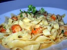 Rezept: Tagiatelle mit pikanter Flusskrebssauce Tagiatelle mit pikanter Flusskrebssauce - Rezept