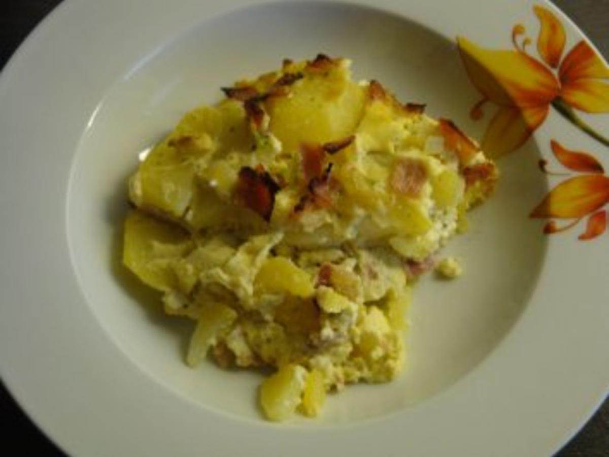 Kartoffelauflauf mit Fetacreme und Schinken - Rezept - kochbar.de