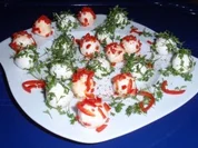 Bunte Mini-Mozzarella-Kugeln - Rezept