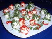 Bunte Mini-Mozzarella-Kugeln - Rezept