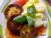 Auberginenscheiben im Panademantel - Rezept