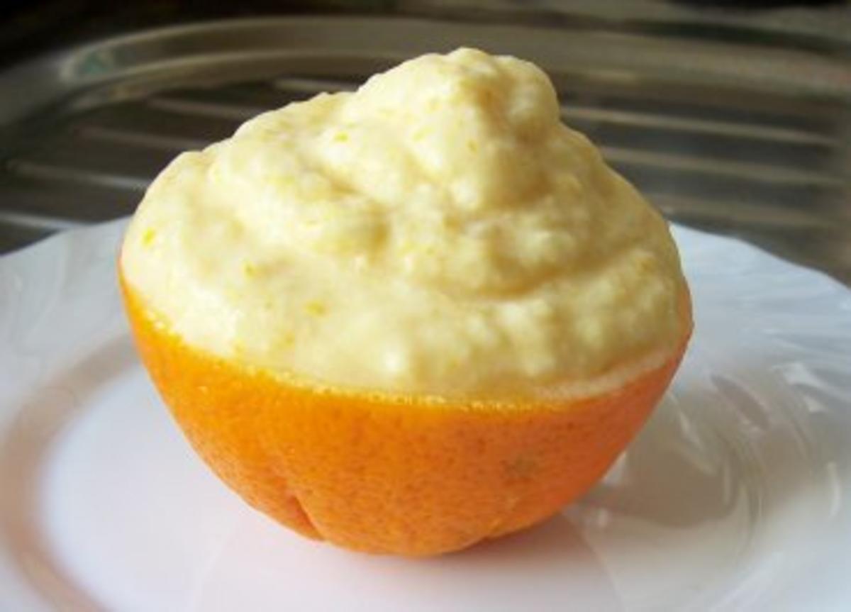 Dessert: Orangen-Sahne-Eis - Rezept