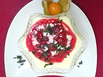 Vanille-Sektcreme mit heißer Himbeersoße - Rezept - Bild Nr. 9