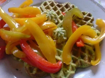 Rezept: Grüne Waffeln mit Paprika Bild Nr. 18 Grüne Waffeln mit Paprika - Rezept - Bild Nr. 18