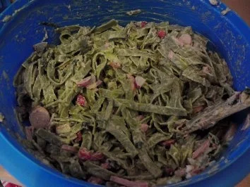 grüner Nudelsalat - Rezept