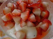 Pfefferminzcreme mit Erdbeeren - Rezept