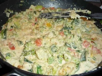 Rezept: Gemüse in Käsesoße auf Tortellini Bild Nr. 12 Gemüse in Käsesoße auf Tortellini - Rezept - Bild Nr. 12