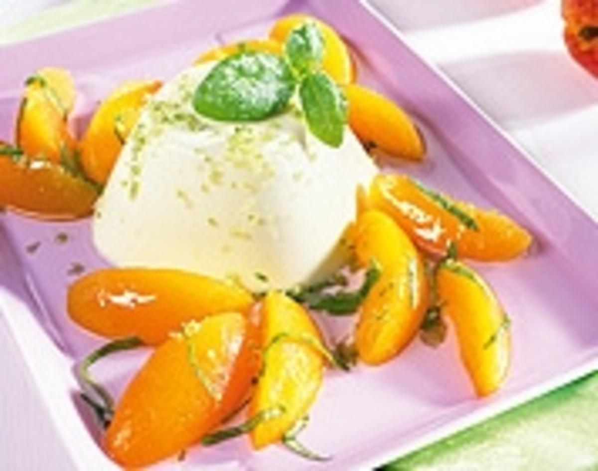 Bilder für Panna Cotta mit Basilikum-Aprikosen - Rezept