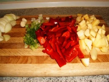 Rezept: Paprika-Zwiebel -Apfelkuchen Bild Nr. 3 Paprika-Zwiebel -Apfelkuchen - Rezept - Bild Nr. 3