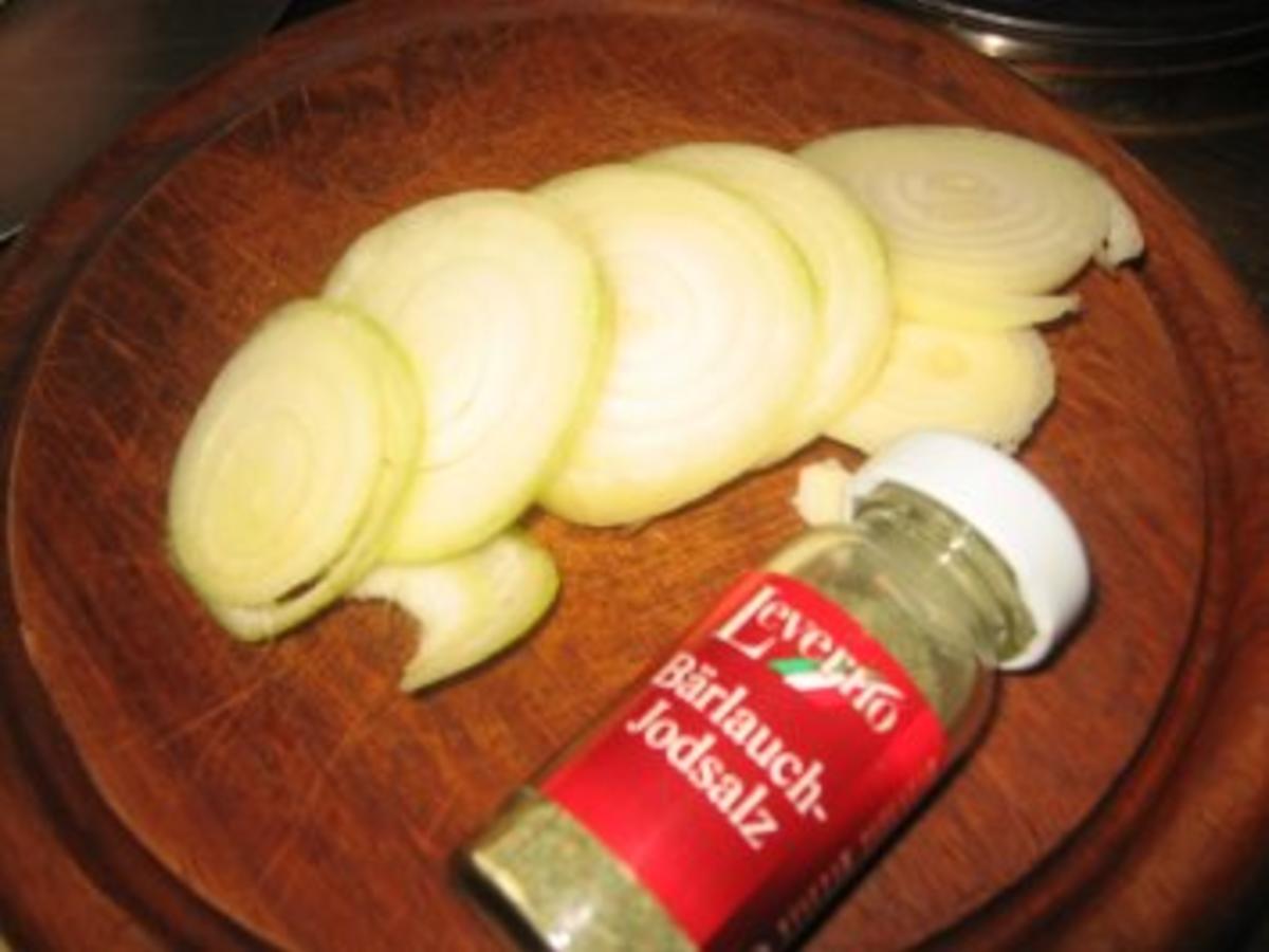 Fleisch: Zwiebel Bärlauch Braten - einfach - 39 kcal/100g