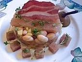 Bohnen Birnen und Speck - Rezept